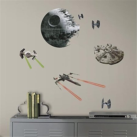 COMFORTCORRECT 2 x 2.3 in. - 14.4 x 14.5 in. Star Wars Classic Spaceships Peel & Stick Wall Decals; Multicolor CO918540